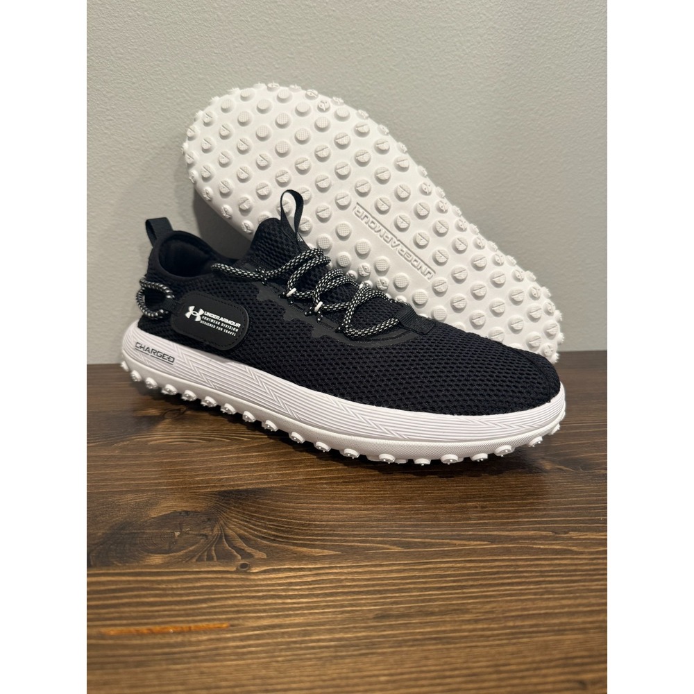 Under Armour Fat Tire Venture Black White Travel Shoes 3027562-002 Men Sz 11 NEW